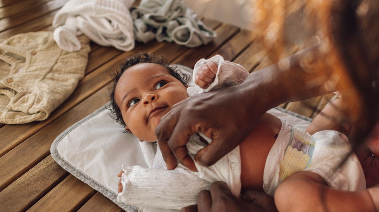 baby on change table